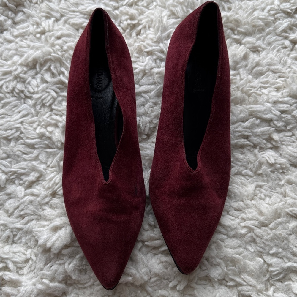 Alumnae Burgundy Suede Shoes - Picture 2 of 7